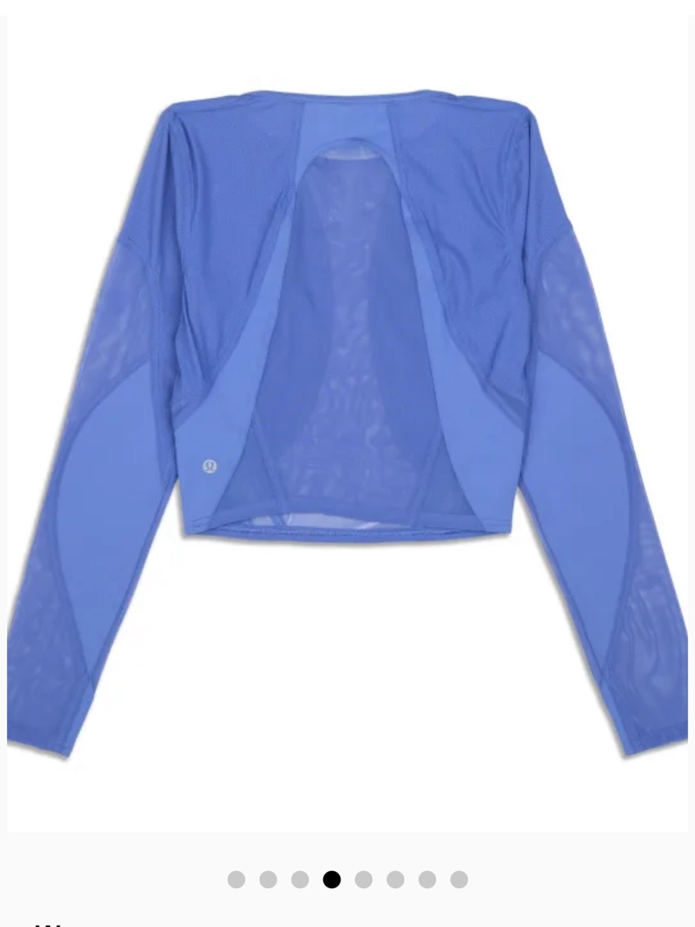 lululemon athletica Sheer Long-Sleeve Crop Top in Periwinkle - Picture 4 of 11